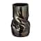 Hello Honey® 5.5" Iridescent Dark Brown Organic Shaped Stoneware Vase